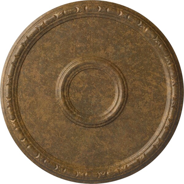 Ekena Millwork Odessa Bead & Barrel Ceiling Medallion (Fits Canopies up to 5"), 19 3/4"OD x 1 3/8"P, Rubbed Bronze CM20ODRZS - main